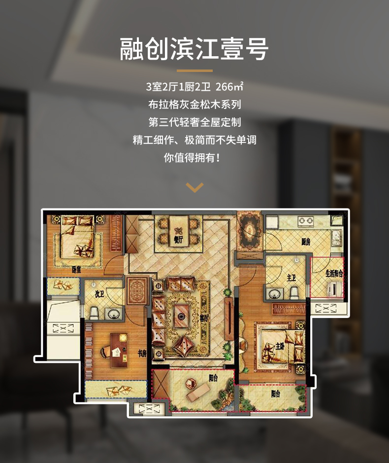 拉迷融创滨江壹号客户案例户型图